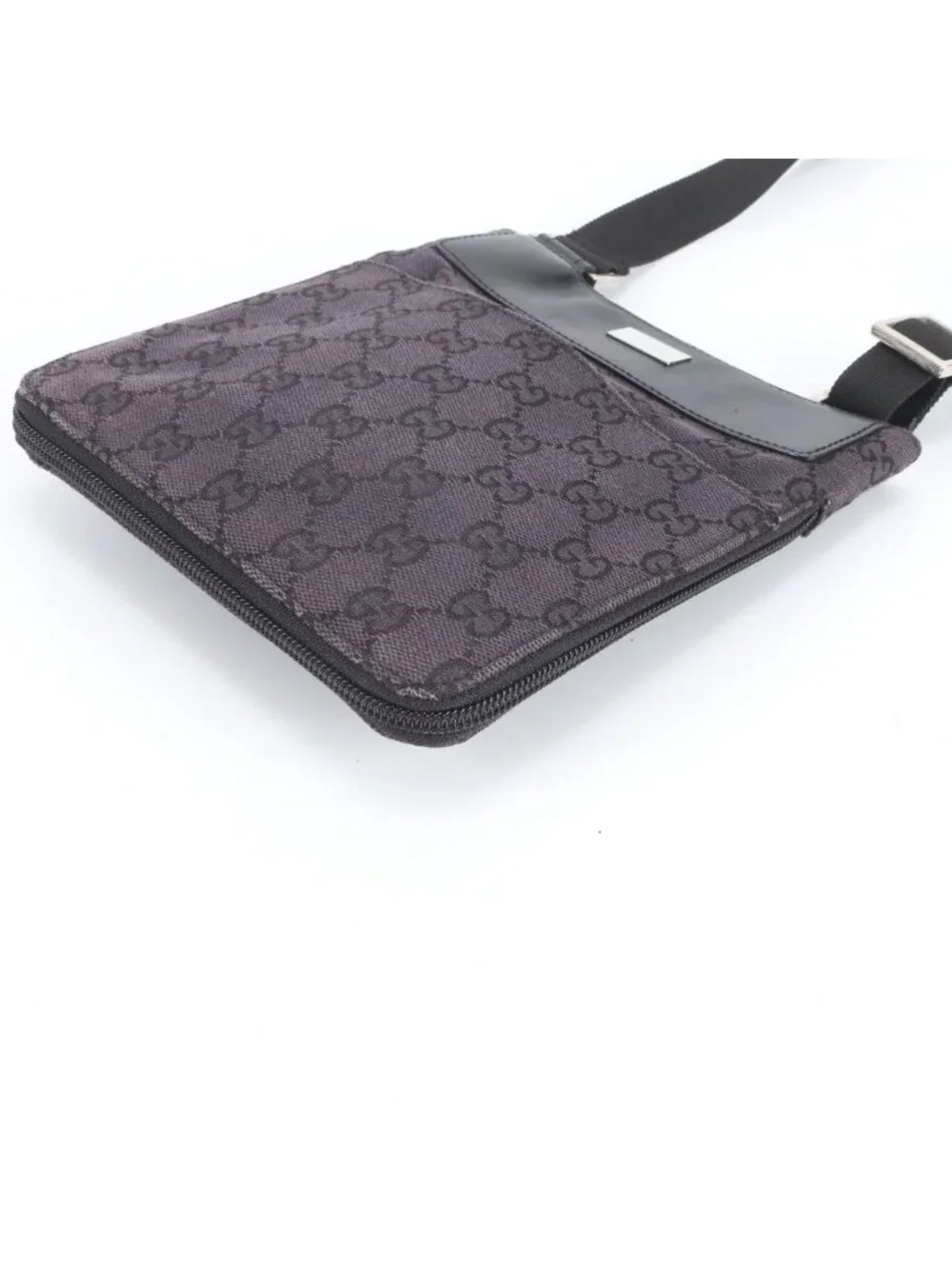 Gucci GG Canvas Leather Shoulder Bag Crossbody Messenger Business